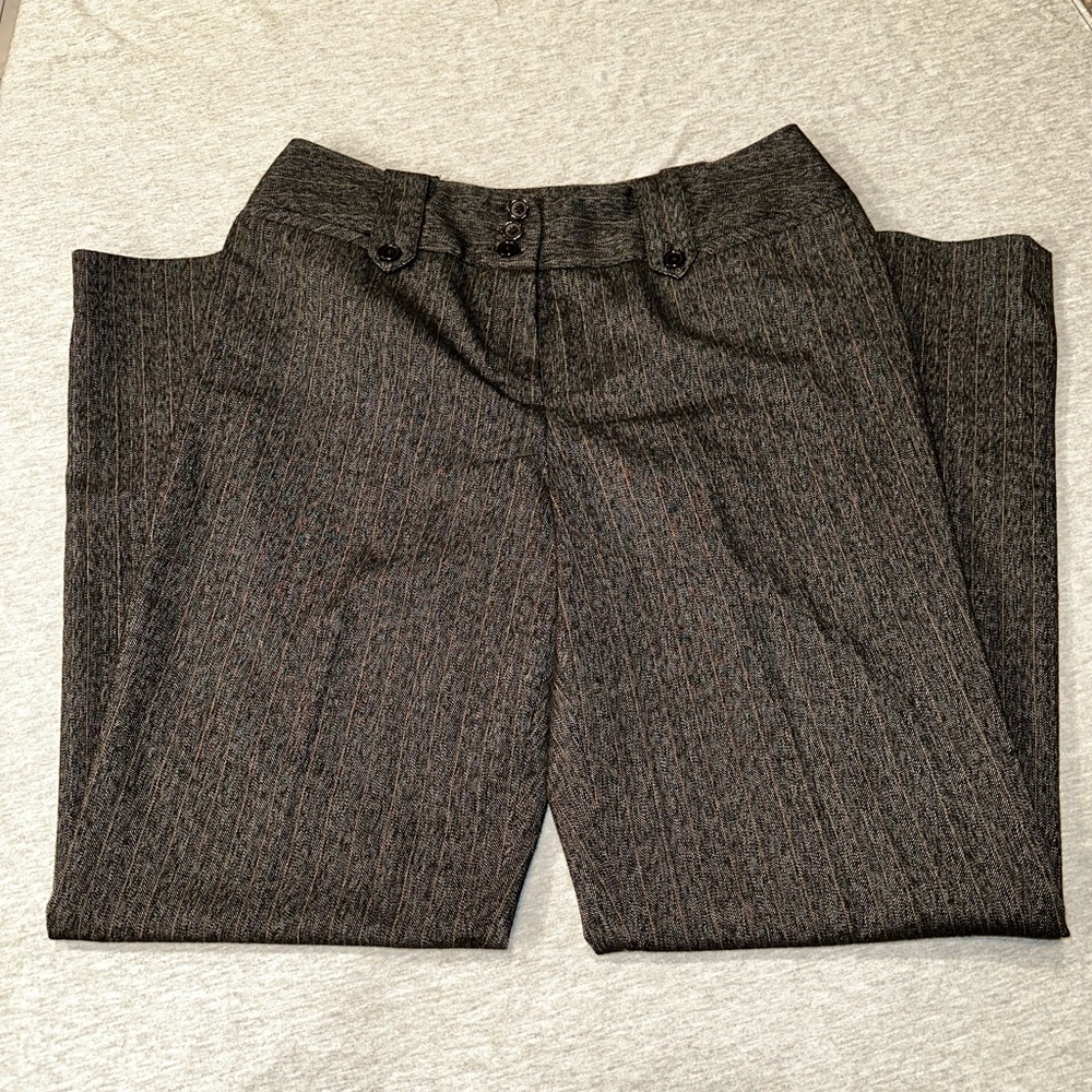 Larry Levine Women's Black Striped Pants